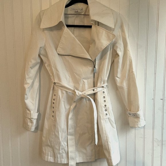 Via Spiga Trench Color: Pearl Size: XS - Picture 1 of 10